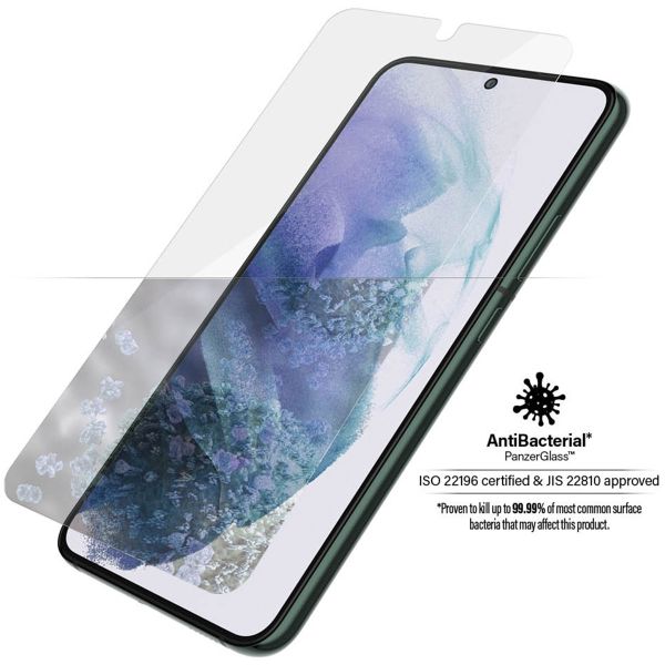 PanzerGlass Case Friendly Antibakterieller Screen Protector für das Samsung Galaxy S22 Plus - Schwarz