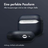 Accezz Echtes Leder Case Apple AirPods Pro 3 - Dunkelblau