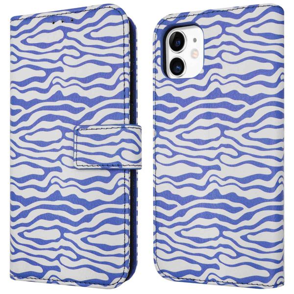 imoshion ﻿Design Klapphülle für das iPhone 11 - White Blue Stripes