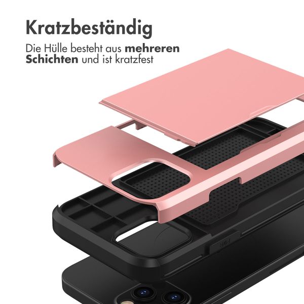 imoshion Backcover mit Kartenfach Apple iPhone 12 (Pro) - Rosé gold
