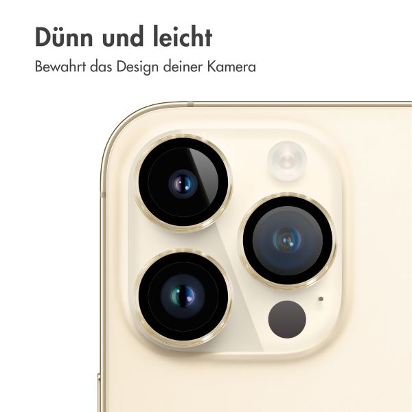 imoshion ﻿2er-Pack Objektivschutz für Kamera für das iPhone 14 Pro / 14 Pro Max - Gold