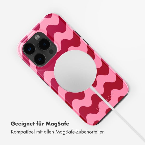 Selencia Vivid Tough Back Cover mit MagSafe für das iPhone 15 Pro Max - Wave Vibes Lipstick