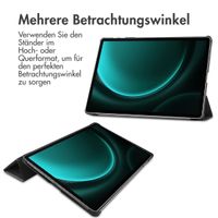 imoshion Design Trifold Klapphülle für das Samsung Tab S10 Plus / Tab S9 Plus / Tab S9 FE Plus - Black Marble