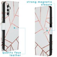 imoshion Design TPU Klapphülle Samsung Galaxy A14 (5G) - White Graphic