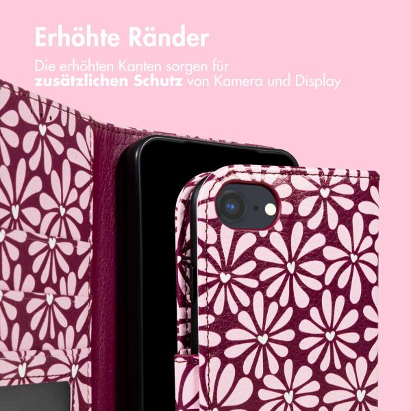 imoshion Design Klapphülle Apple iPhone SE (2022 / 2020) / 8 / 7 / 6(s) - Bloom Love Blush