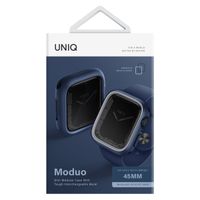 Uniq Moduo Apple Watch Hülle mit austauschbarem Rahmen für die Apple Watch 4-9 / SE - 44/45 mm - Marine (Blue/Grey)