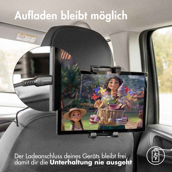 imoshion Tablethalter für das Auto - Verstellbar - Kopfstütze - Schwarz