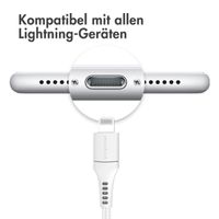 imoshion ﻿Lightning- auf USB-C-Kabel – nicht MFi-zertifiziert  – Geflochtenes Gewebe  – 2 m – Weiß