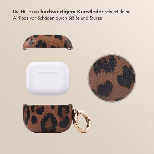 Selencia Sabi Case Apple AirPods 3 - Leopardenmuster - Mocha Brown