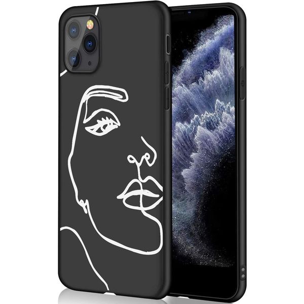 imoshion Design Hülle iPhone 11 Pro - Abstraktes Gesicht - Weiß