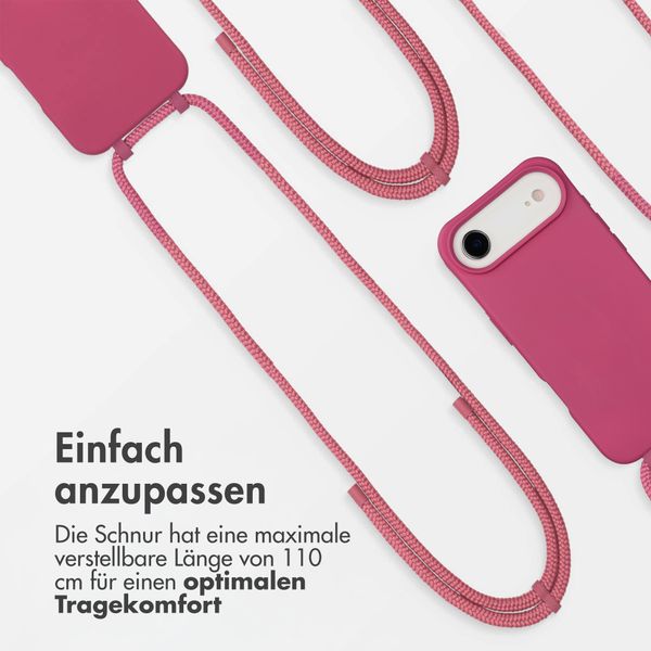 imoshion Color Backcover mit abnehmbarem Handykette und MagSafe Apple iPhone Air - Raspberry