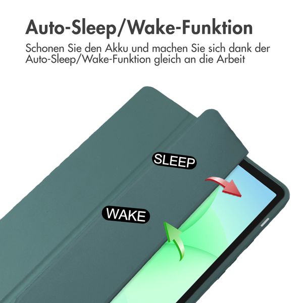 imoshion Trifold Hardcase Klapphülle Samsung Galaxy Tab A11 Plus - Grün