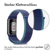 imoshion Nylonarmband für das Fitbit Charge 5 / Charge 6 - Größe S - Dunkelblau