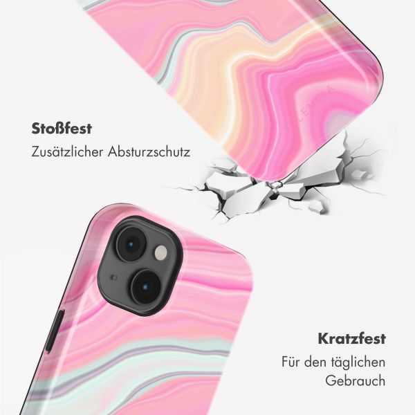 Selencia Vivid Tough Back Cover mit MagSafe für das iPhone 14 - Pastel Lipstick Marble