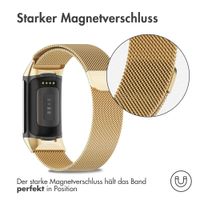 imoshion Mailändische Magnetarmband für das Fitbit Charge 5 / Charge 6 - Größe S - Gold