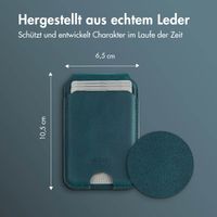 Accezz Vintage Leder MagSafe Kartenhalter mit Ständer - Smokey Green
