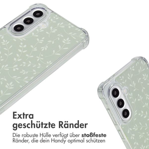 imoshion Design Hülle mit Band Samsung Galaxy A56 - Smoke Green Flowers