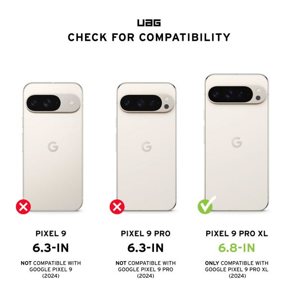 UAG Plyo Pro Backcover für das Google Pixel 9 Pro XL - Ice / Silver