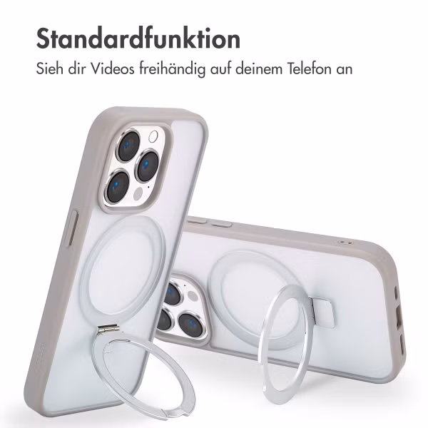 Accezz Ring Stand Backcover mit MagSafe iPhone 14 Pro - Grau