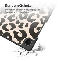 imoshion Design Trifold Klapphülle für das Samsung Galaxy Tab A9 8.7 Zoll - Leopard