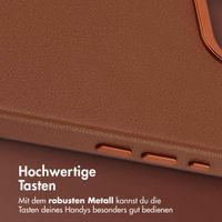 Accezz MagSafe Leather Backcover Apple iPhone 16e - Sienna Brown