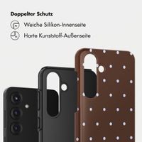 Selencia Vivid Back Cover Samsung Galaxy S25 - Happy Dots Chocolate