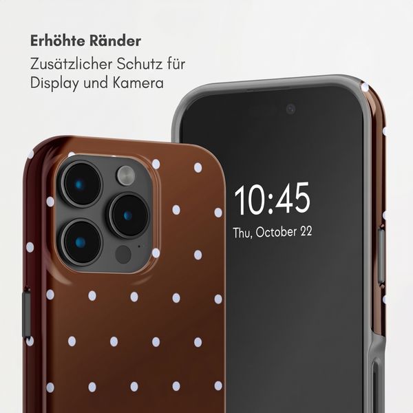 Selencia Vivid Back Cover Apple iPhone 15 Pro - Happy Dots Chocolate