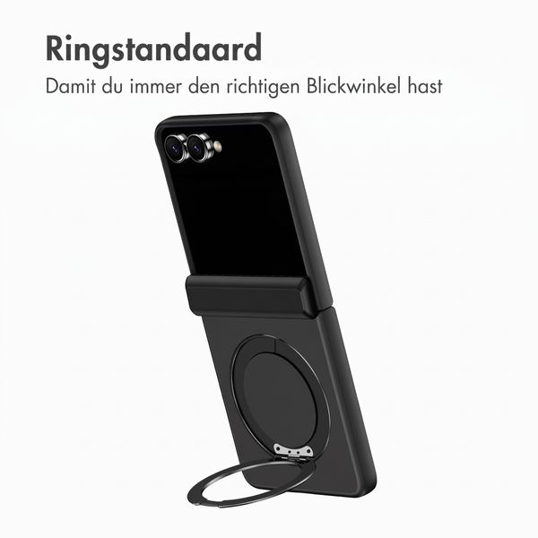 Accezz Color Backcover mit MagSafe und Ringständer Samsung Galaxy Z Flip 8 - Schwarz