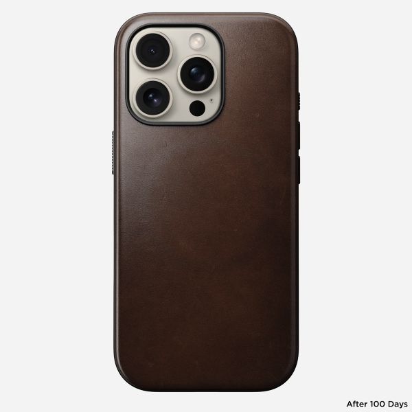 Nomad Modern Horween Leather Case für das iPhone 16 Pro - Rustic Brown