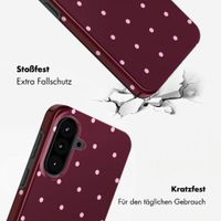 Selencia Vivid Back Cover Samsung Galaxy A57 (5G) - Happy Dots Burgundy