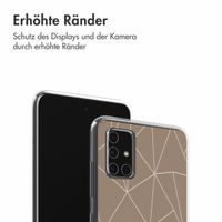 imoshion Design Hülle Samsung Galaxy A51 - Graphic Lines Beige