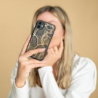 imoshion Design Hülle für das Samsung Galaxy S23 Plus - Blätter / Schwarz