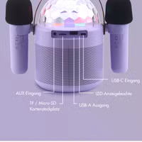 imoshion Sing & Shine Karaoke-Set - Lautsprecher und 2 Mikrofone - Lavender Lilac