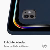 Accezz Liquid Silicone Back Cover mit Stifthalter Apple iPad Pro 11 (2024) M4 - Dunkelblau