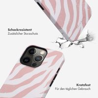 Selencia Vivid Tough Back Cover für das iPhone 13 Pro - Colorful Zebra Old Pink