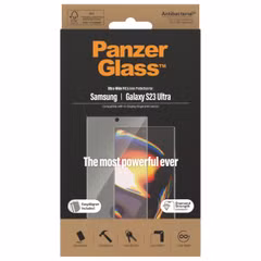 PanzerGlass Ultra-Wide Fit Antibakterieller Displayschutz mit Applikator Samsung Galaxy S23 Ultra