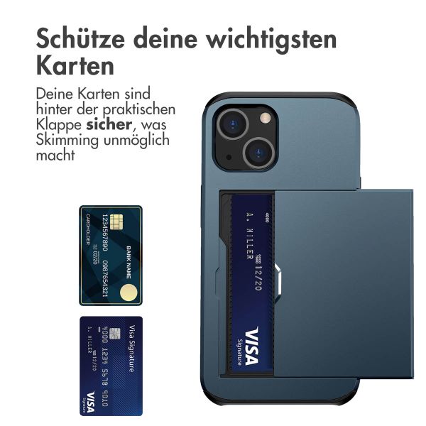 imoshion Backcover mit Kartenfach für das iPhone 14 - Dunkelblau