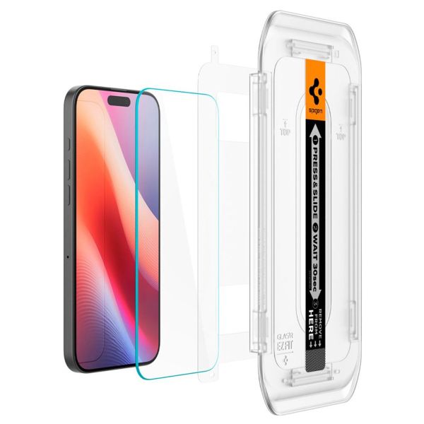Spigen EZ Fit Glas.tR mit Installation Tray - 1er Pack Apple iPhone 16 Pro