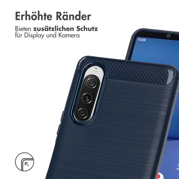 imoshion Brushed Back Cover für das Sony Xperia 10 V - Dunkelblau