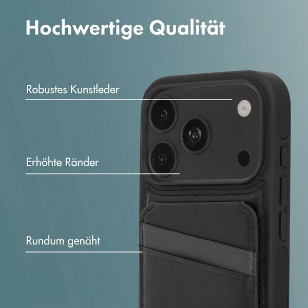 imoshion Backcover mit Kartenfach und Ständer Apple iPhone 18 Pro Max / 17 Pro Max - Schwarz