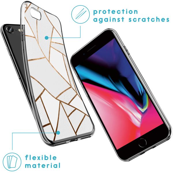 imoshion Design Hülle für das iPhone SE (2022 / 2020) / 8 / 7 / 6s - White Graphic