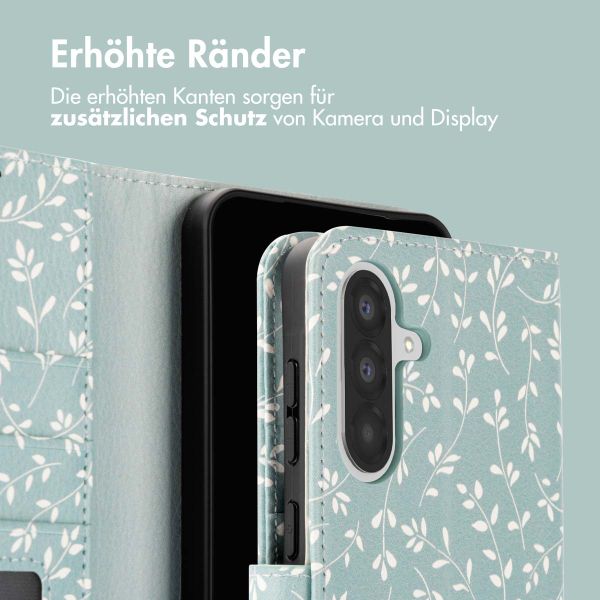 imoshion Design Klapphülle Samsung Galaxy A56 - Smoke Green Flowers