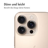 imoshion 2er-Pack Objektivschutz für Kamera für das Apple iPhone 16 Pro / 16 Pro Max - Desert / Titanium