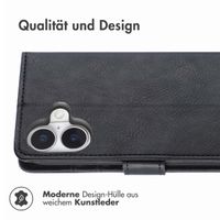 imoshion Luxuriöse Klapphülle Apple iPhone 16 Plus - Schwarz