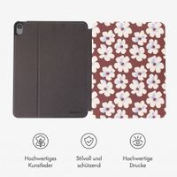 Selencia Vivid Klapphülle Apple iPad 11 (2025) 11 Zoll A16 / iPad 10 (2022) 10.9 Zoll - Choco Flower Pop
