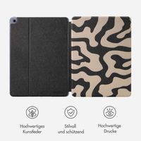 Selencia Vivid Klapphülle für das iPad 7 (2019) / iPad 8 (2020) / iPad 9 (2021) 10.2 Zoll - Art Wave Black