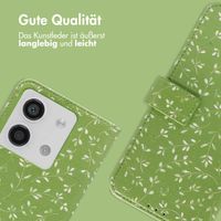 imoshion Design Klapphülle für das Xiaomi Redmi Note 13 (5G) - Green Flowers