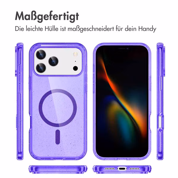 imoshion Sparkle Back Cover mit MagSafe Apple iPhone 17 Pro Max - Violett