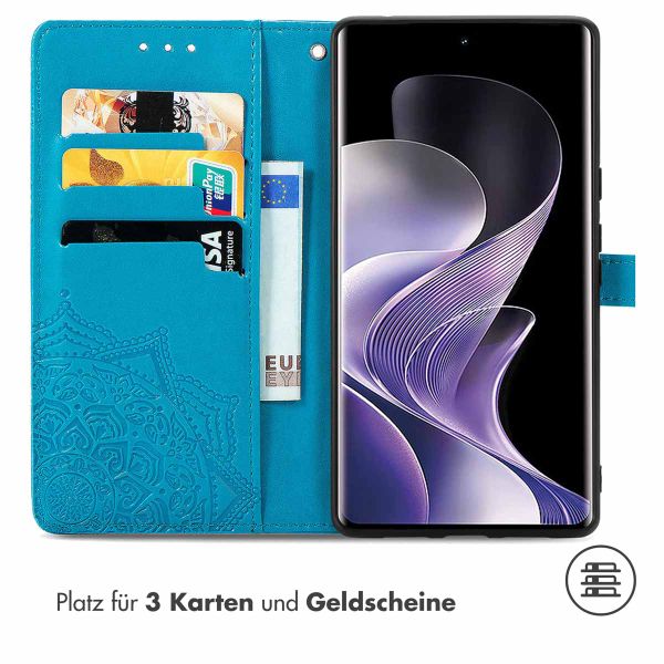 imoshion Mandala Klapphülle für das Xiaomi Redmi Note 14 Pro 5G - Türkis