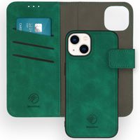 imoshion Entfernbare 2-1 luxuriöse Klapphülle für das Apple iPhone 14 - Dunkelgrün